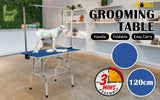 120cm Pet Grooming Table - BLUE - Front View