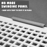 Pet Potty Tray Raised Walls T1 - GREY - 45-Degree Angle