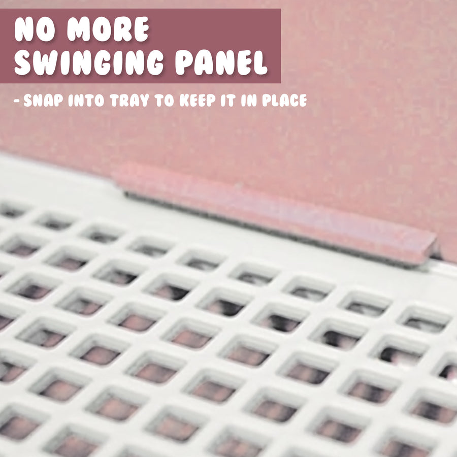 Pet Potty Tray Raised Walls T1 - PINK