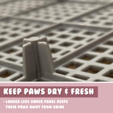 Pet Potty Tray Raised Walls T1 - PINK - Rear View