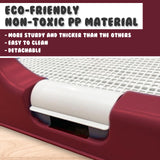 Pet Potty Tray Raised Walls T1 - RED WINE