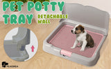 Pet Potty Tray Detachable Wall T2 - GREY - Front View