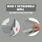 Pet Potty Tray Detachable Wall T2 - GREY