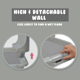 Pet Potty Tray Detachable Wall T2 - GREY - Side View