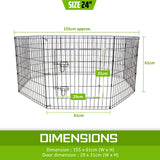 24in 8 Panel Foldable Pet Playpen