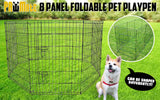 30in 8 Panel Foldable Pet Playpen With Cover - Front View
