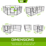 31in Heavy Duty 8 Panel Foldable Pet Playpen With Cover - Extra Image