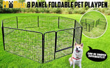 31in Heavy Duty 8 Panel Foldable Pet Playpen With Cover