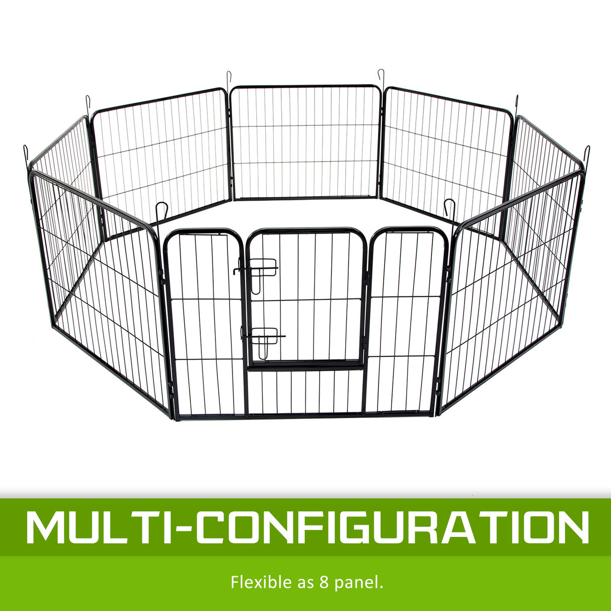 31in Heavy Duty 8 Panel Foldable Pet Playpen With Cover