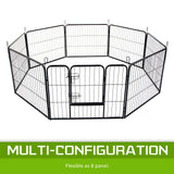 31in Heavy Duty 8 Panel Foldable Pet Playpen With Cover