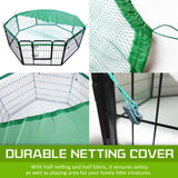 31in Heavy Duty 8 Panel Foldable Pet Playpen With Cover - Side View