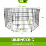 30in 8 Panel Foldable Pet Playpen