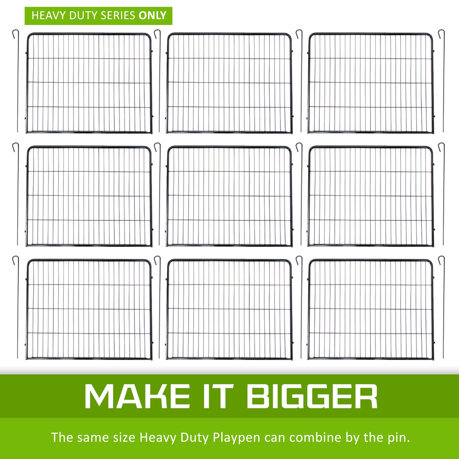 32in Heavy Duty 8 Panel Foldable Pet Playpen With Cover