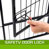 32in Heavy Duty 8 Panel Foldable Pet Playpen - Rear View