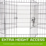 42in 8 Panel Foldable Pet Playpen With Cover - Low Angle