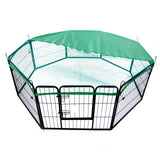 31in Net Cover for Playpen - Green - Side View