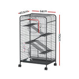 i.Pet Rabbit Cage Indoor Hutch Guinea Pig Bird Ferret Cat Hamster 110cm 4 Level - Front View