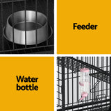 i.Pet Rabbit Cage Indoor Hutch Guinea Pig Bird Ferret Cat Hamster 110cm 4 Level - 45-Degree Angle