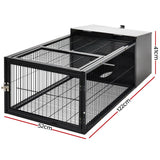 i.Pet Rabbit Cage 122x52cm Hutch Enclosure Carrier Metal - Front View