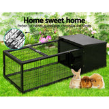 i.Pet Rabbit Cage 122x52cm Hutch Enclosure Carrier Metal - Side View