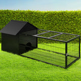 i.Pet Rabbit Cage Hutch 162x60cm Enclosure Metal - Close-Up Angle