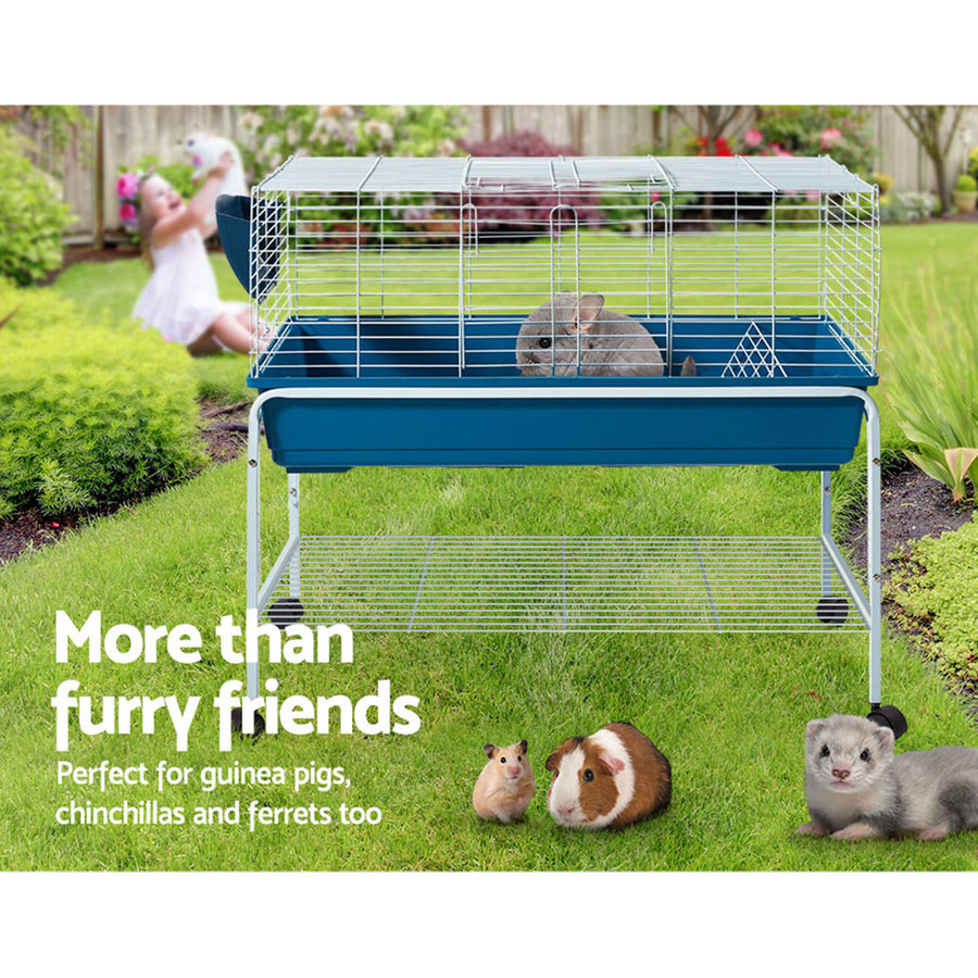 i.Pet Rabbit Cage Hutch 106cm Indoor Enclosure Carrier, image 4