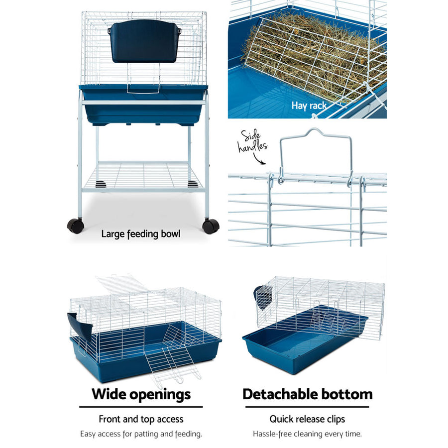 i.Pet Rabbit Cage Hutch 106cm Indoor Enclosure Carrier, image 5