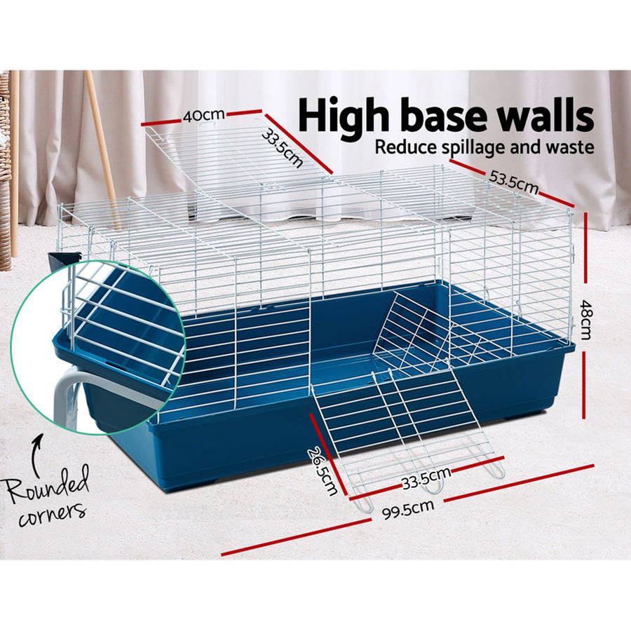 i.Pet Rabbit Cage Hutch 106cm Indoor Enclosure Carrier, image 7
