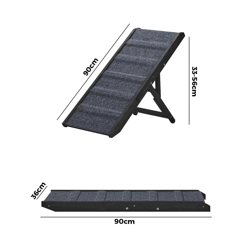 Alopet Dog Pet Ramp Adjustable Height Foldable 90cm