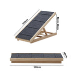 Alopet Dog Pet Ramp Adjustable Height Foldable 100cm