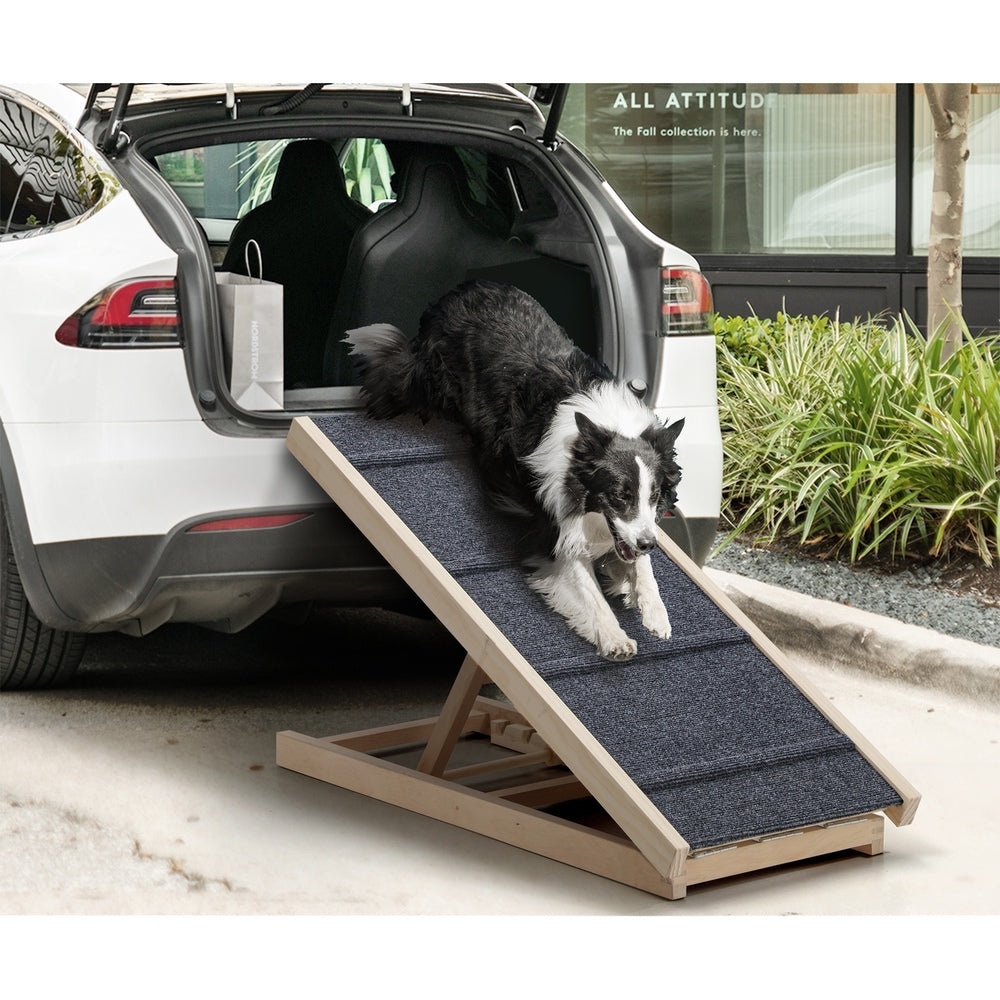 Alopet Dog Pet Ramp Adjustable Height Foldable 100cm