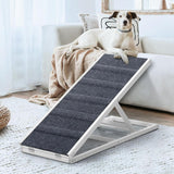 Alopet Dog Pet Ramp Adjustable Height Foldable 100cm White - Top-Down View