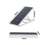 Alopet Dog Pet Ramp Adjustable Height Foldable 100cm White