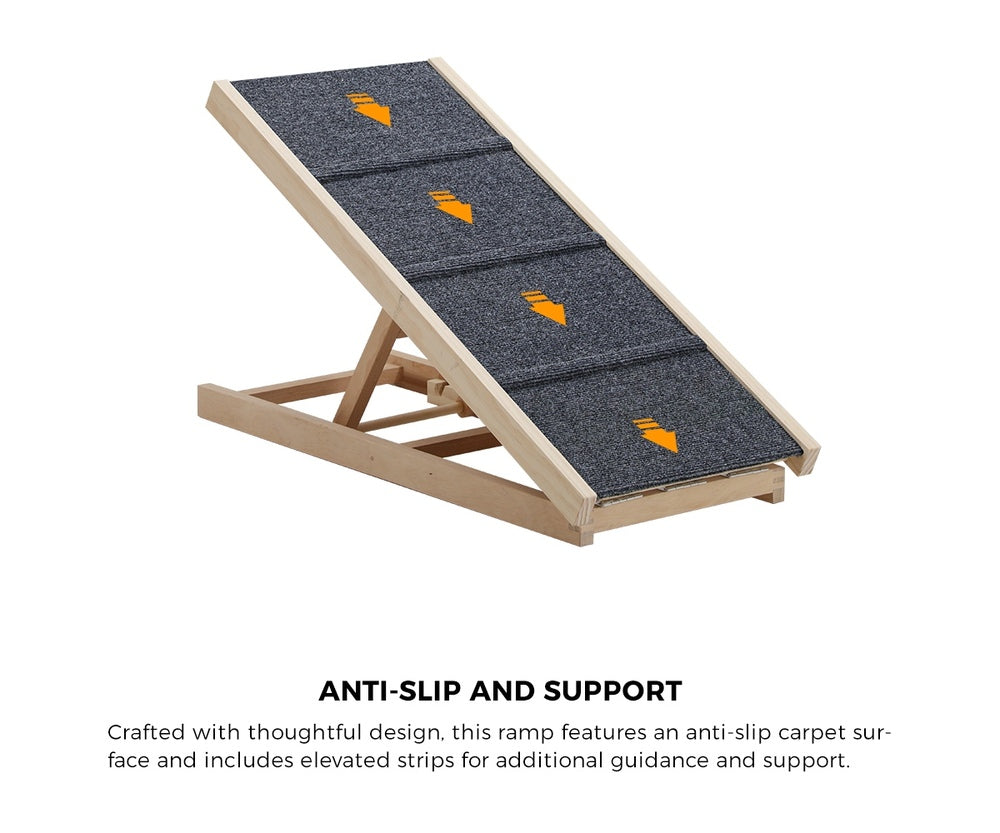 Alopet Dog Pet Ramp Adjustable Height Foldable 70cm