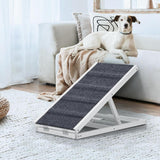 Alopet Dog Pet Ramp Adjustable Height Foldable 70cm White