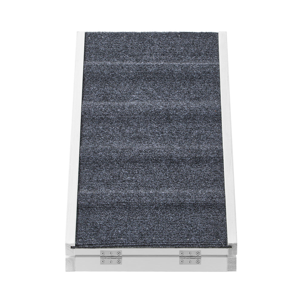 Alopet Dog Pet Ramp Adjustable Height Foldable 70cm White