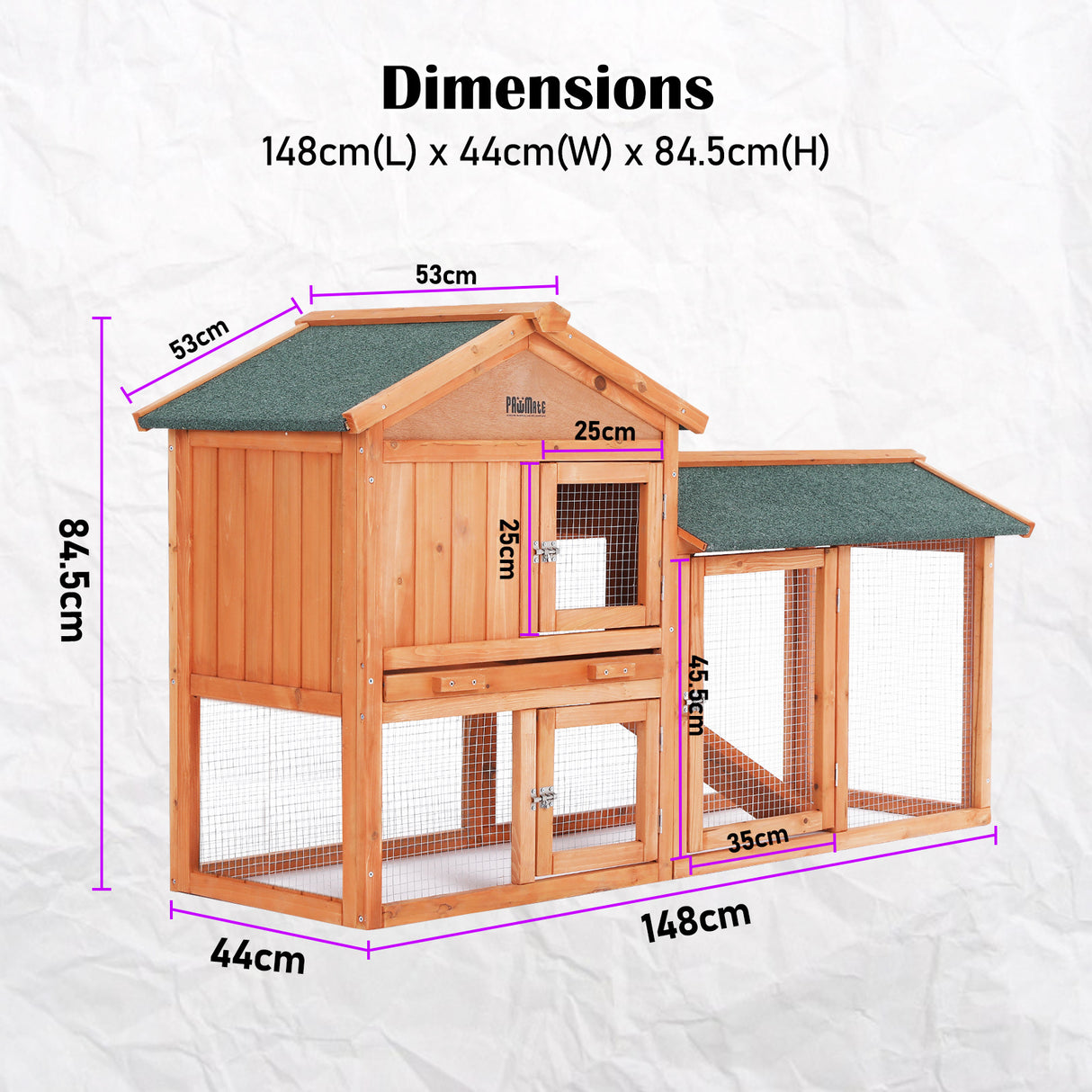 2 Storey Rabbit Hutch SIENA