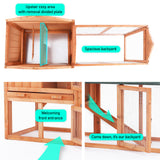 2 Storey Rabbit Hutch SIENA - 45-Degree Angle