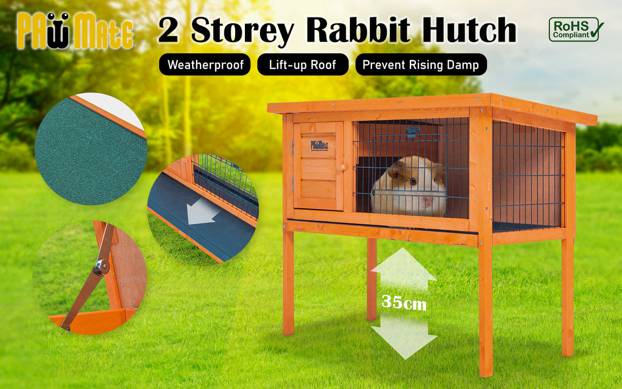 Free Standing Rabbit Hutch EDEN