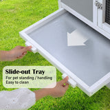 2 Storey Rabbit Hutch with PVC Roof GRACIE - Close-Up Angle