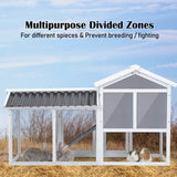 2 Storey Rabbit Hutch with PVC Roof GRACIE - Low Angle