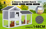 2 Storey Rabbit Hutch with PVC Roof GRACIE - Front View