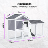 2 Storey Rabbit Hutch with PVC Roof GRACIE