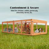 Chicken Coop Rabbit Hutch RUNEY - Side View
