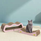 i.Pet Cat Scratching Board Scratcher Cardboard Kitten Indoor Climbing Pad Catnip - Rear View