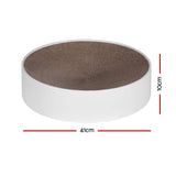 i.Pet Cat Scratching Board Scratcher Cardboard Kitten Indoor Round Bed Catnip - Front View