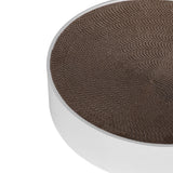 i.Pet Cat Scratching Board Scratcher Cardboard Kitten Indoor Round Bed Catnip - Top-Down View