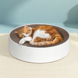 i.Pet Cat Scratching Board Scratcher Cardboard Kitten Indoor Round Bed Catnip - Rear View