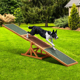 Alopet Dog Seesaw Pet Hutch 180cm Plank 70kg Capacity - Close-Up Angle
