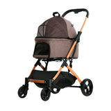 i.Pet Pet Stroller Dog Pram Large Cat Carrier Travel Foldable 4 Wheels Pushchair Double - Side View